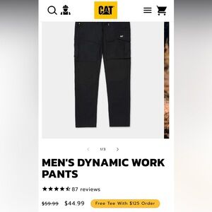 Caterpillar Men's Black Cargo Pants